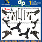 LAND RANGE ROVER SPORT FRONT & REAR LOWER + UPPER CONTROL ARM BALL JOINT KIT 20