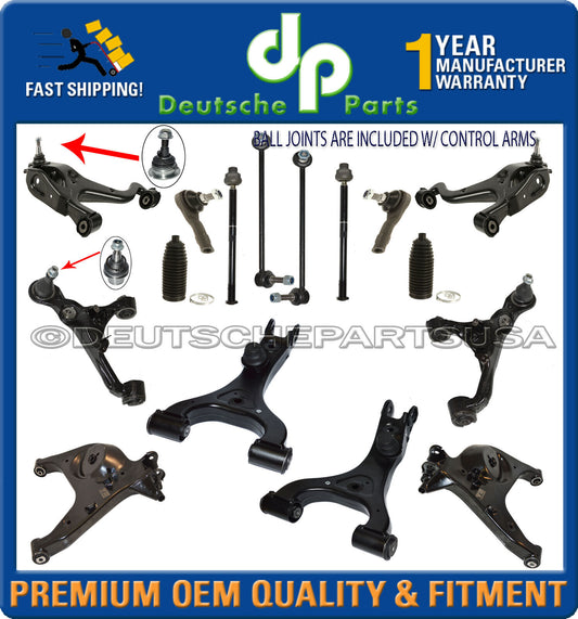 LAND RANGE ROVER SPORT FRONT & REAR LOWER + UPPER CONTROL ARM BALL JOINT KIT 20