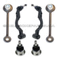 JAGUAR FRONT LOWER + UPPER CONTROL ARMS BALL JOINT + SWAY BAR LINKS L + R SET 6