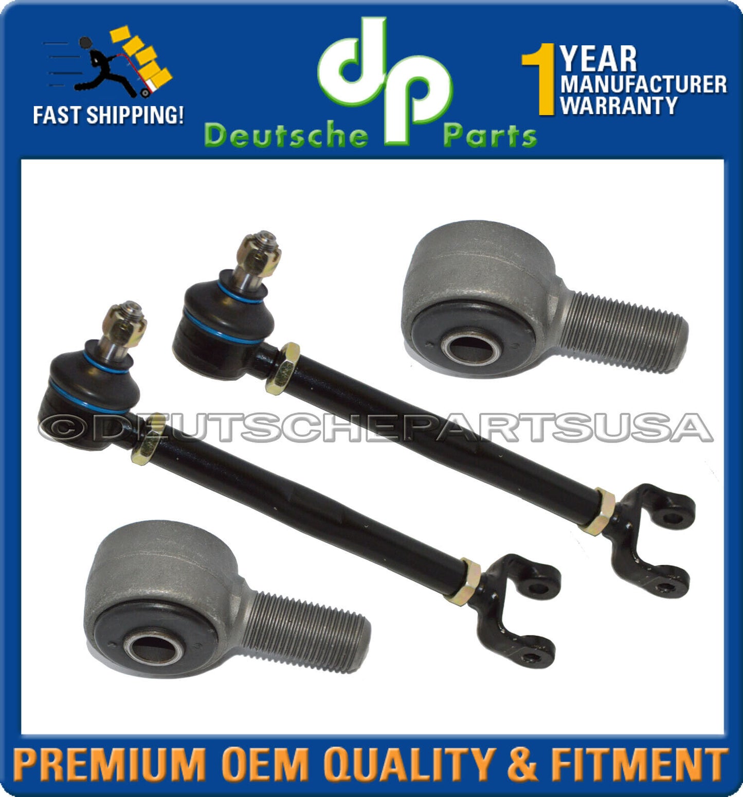 Porsche 911 912 Steering Tie Rod Assy Articulated Bushing Bolts LH + RH Set 6