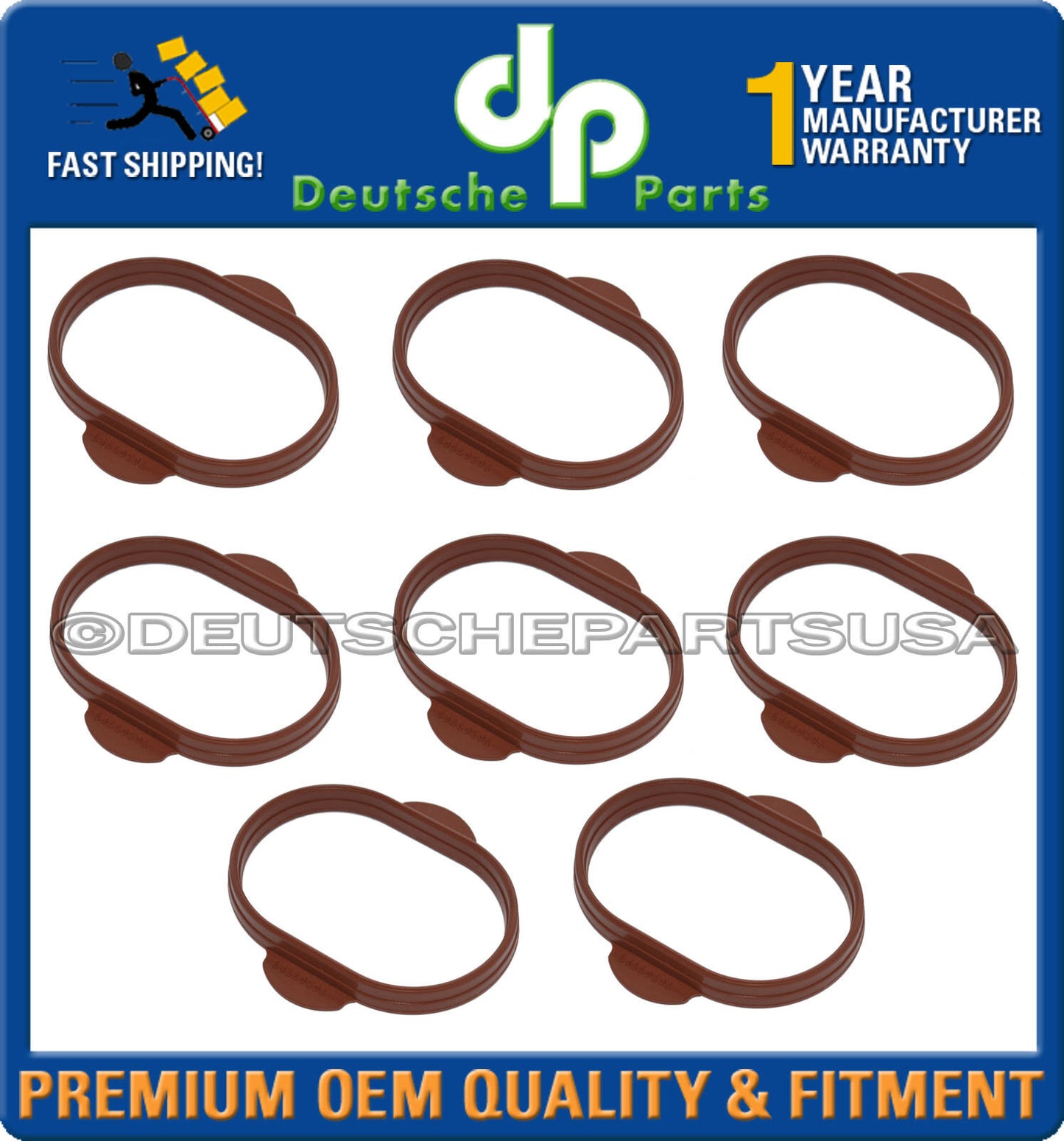 Porsche Cayenne Panamera Intake Manifold Gasket- 94811014601 Set of 8