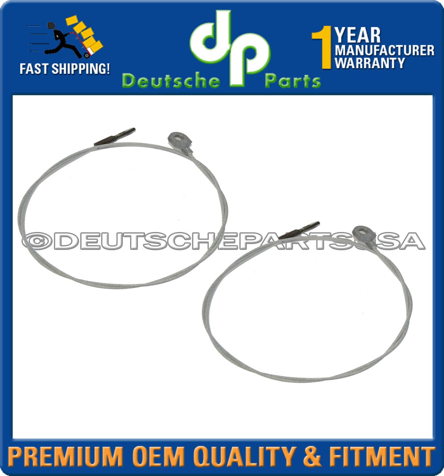 Porsche 987 Boxster Convertible Top Tension Cable 987 561 915 00 L + R Set of 2