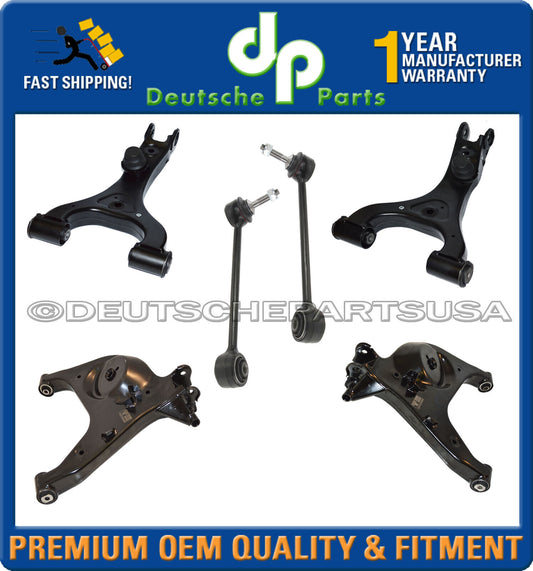 Range Rover Rear LH RH Upper Lower Control Arm + Bushings Toe Link Stay Set 6