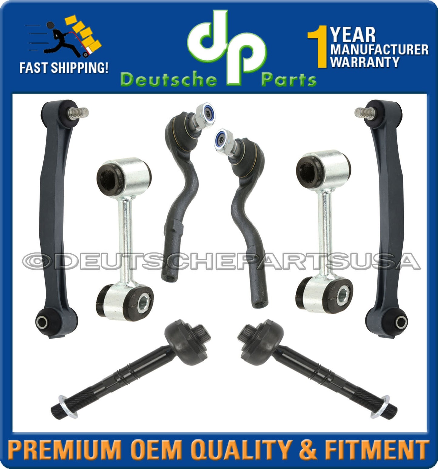 MERCEDES W210 E300 E320 E420  FRONT + REAR SWAY BAR LINKS TIE ROD RODS  KIT - 8