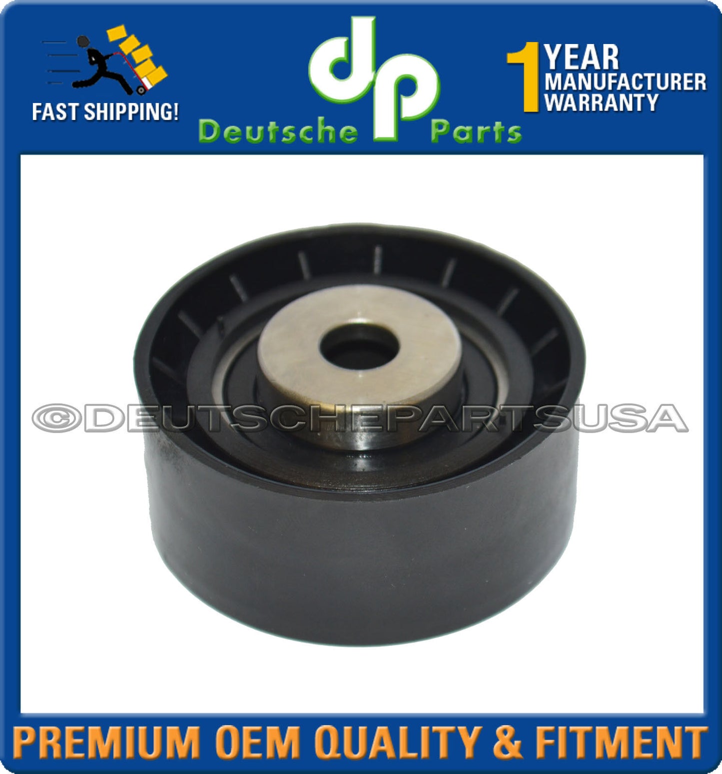 Porsche 911 Turbo A/C Drive Belt Tensioner Pulley + Drive Belt 93012621601 Set 2