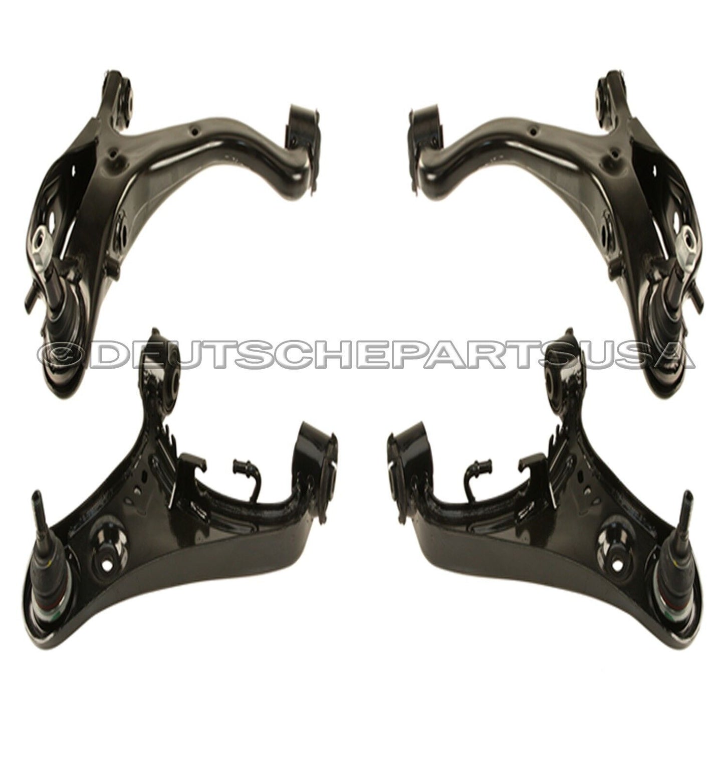 LAND ROVER DISCOVERY 3 FRONT CONTROL ARMS BALL JOINTS L+R KIT 4 2007 2008 2009