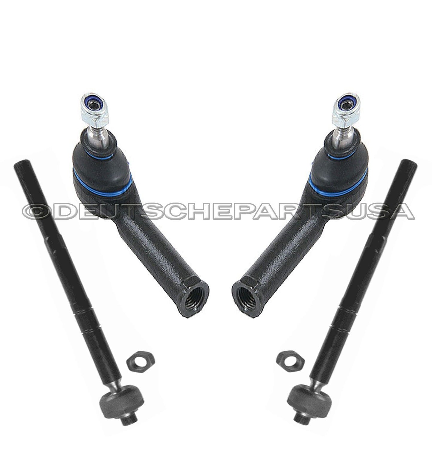 Front Tie Rod Rods INNER + OUTER LEFT + RIGHT for Jaguar X-Type C2S12013 SET 4