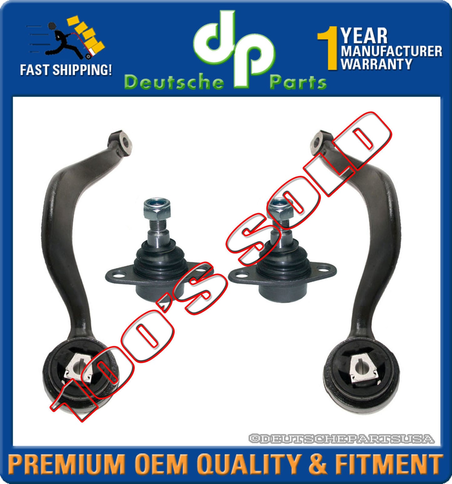 FRONT UPPER THRUST CONTROL ARMS TENSION STRUT + BALL JOINTS SET 4 for BMW E53 X5
