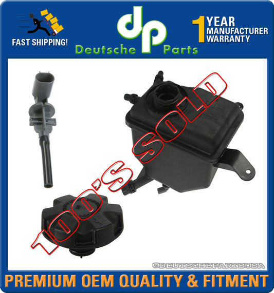 WATER COOLANT RESERVOIR EXPANSION TANK LEVEL SENSOR CAP SET for BMW E60 E61 E63