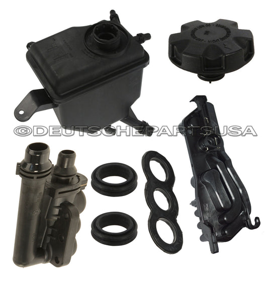 WATER COOLANT RESERVOIR EXPANSION TANK CAP THERMOSTAT for BMW E60 E61 E63 SET 7
