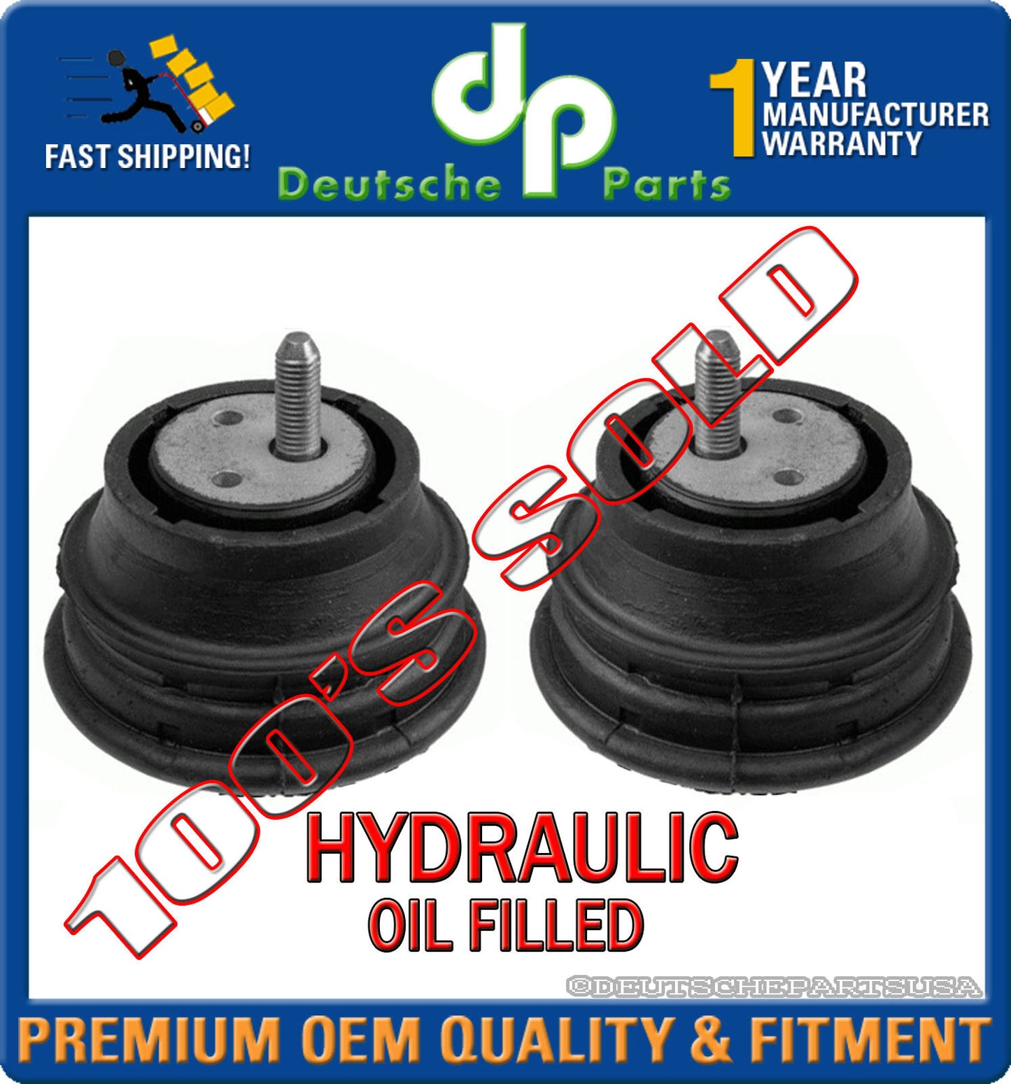 HYDRAULIC Engine Motor Mount Mounts L + R  for BMW E39 525i 528i 22116754608 x 2