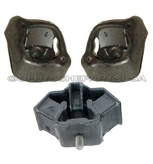 MERCEDES W126 350SD 350SDL ENGINE MOTOR TRANSMISSION MOUNT MOUNTS 90 91 SET OF 3