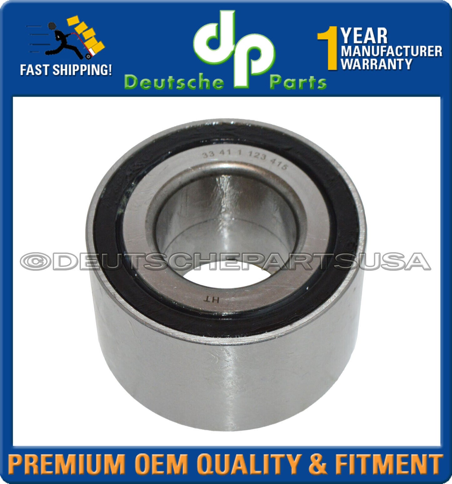 For BMW E34 E28 525i Rear Wheel Bearing 33411123415 33 41 1 123 415 Set of 2