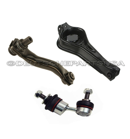 Jaguar X-Type Rear Upper + Lower Control Arm Bushing + Sway Bar Link Kit 3 RIGHT