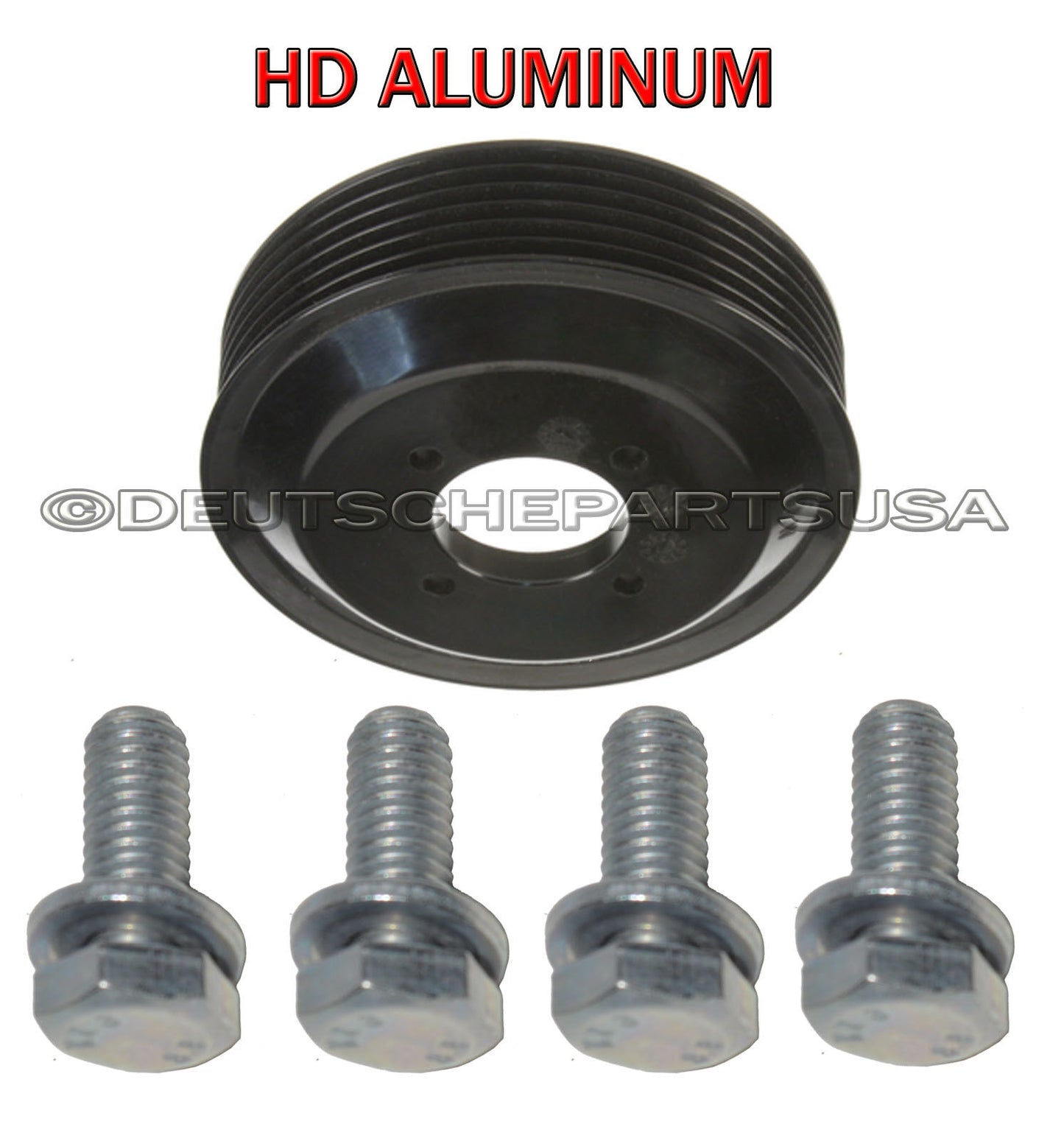 ALUMINUM HD Water Pump Pulley + BOLTS fr BMW E60 E65 E66 E70 X5 11517504077 Set5