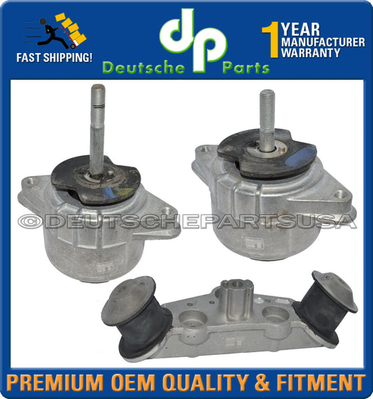 Porsche Panamera 4.8 V8 Engine Motor Mount Transmission Mount 94837505812 Set 3