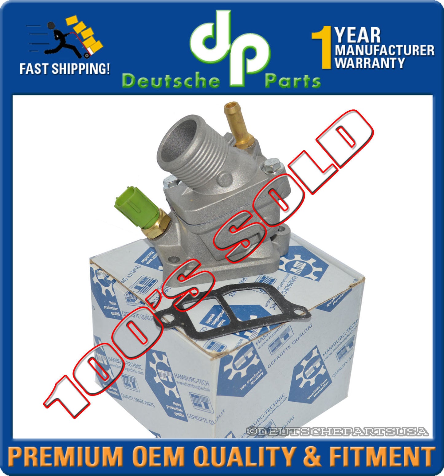 Volvo S60 S80 V70 C70 XC70 XC90 ENGINE THERMOSTAT + SENSOR  + GASKET 31293698