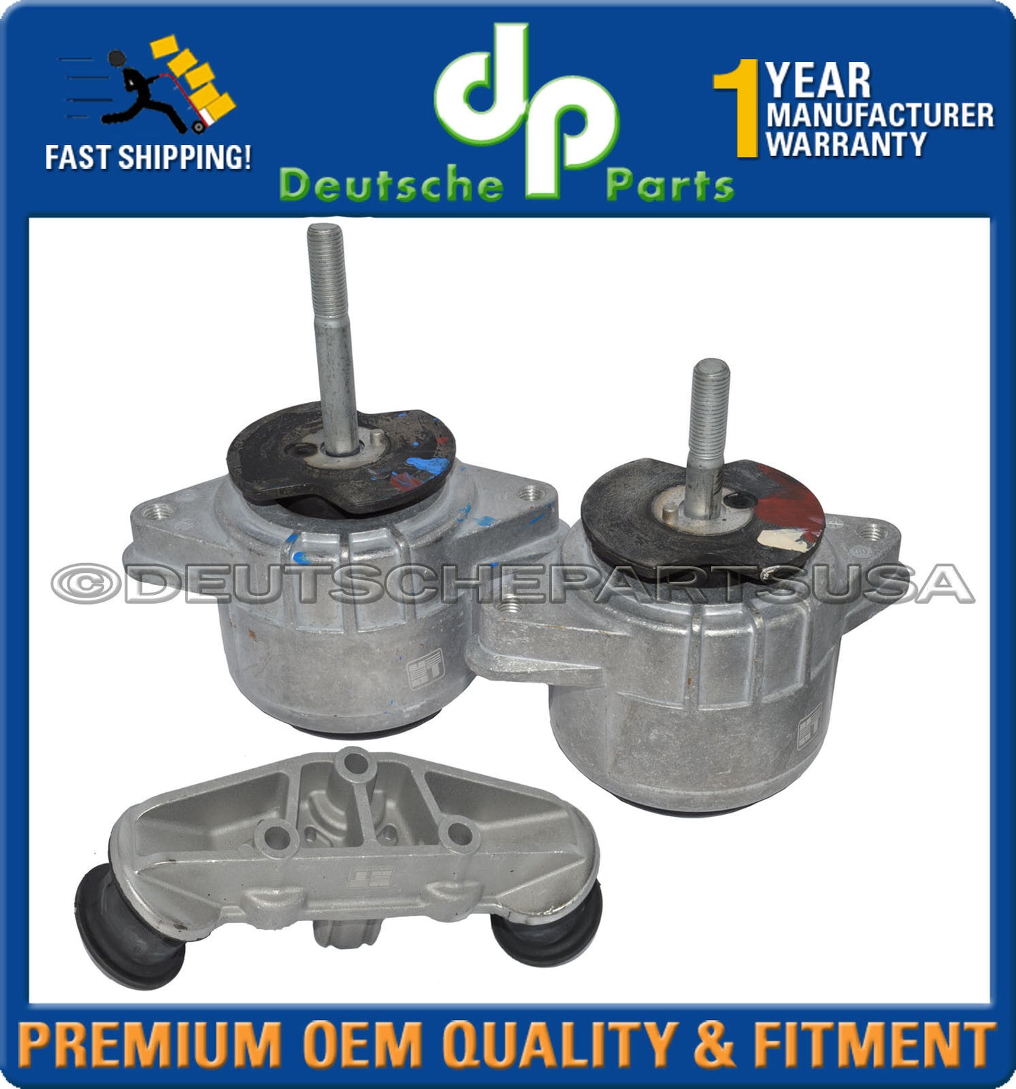 Porsche Panamera Engine Motor Mount Torque Damper AT Transmission Mount  Set 4