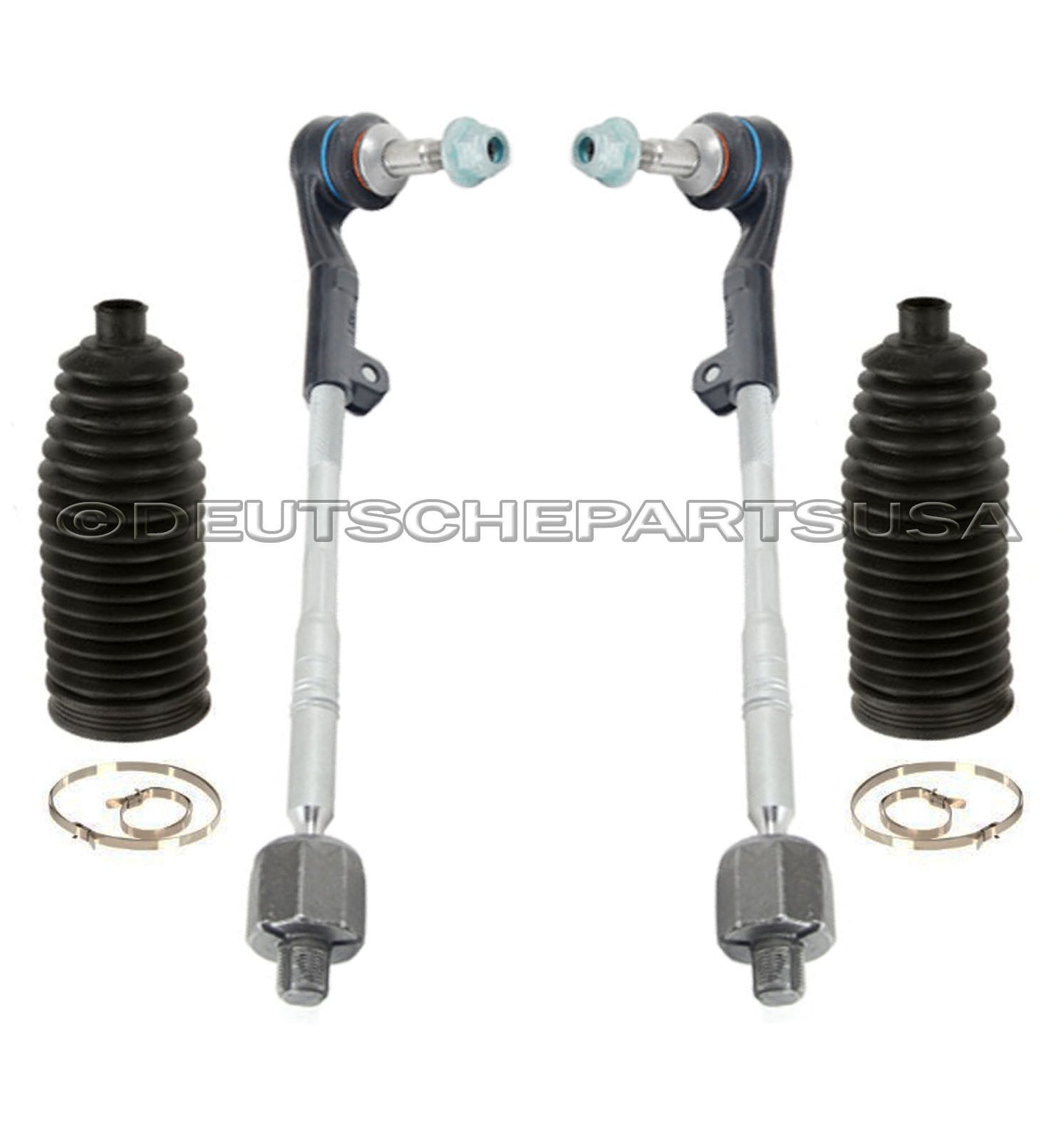 STEERING TIE ROD END INNER + OUTER + RACK BOOT L+R for BMW E90 M3 1 M SET 4