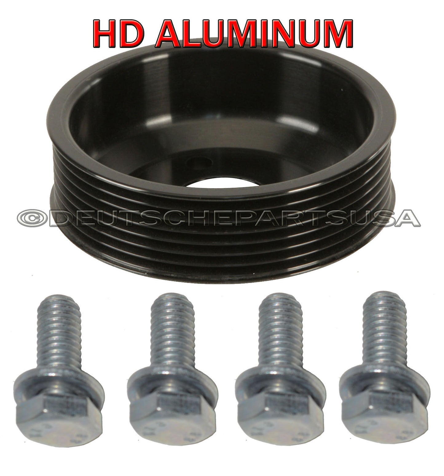 ALUMINUM POWER STEERING PUMP PULLEY + BOLTS 32421736934 for BMW E34 E38 SET 5