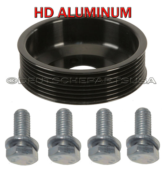 ALUMINUM POWER STEERING PUMP PULLEY + BOLTS 32421736934 for BMW E34 E38 SET 5