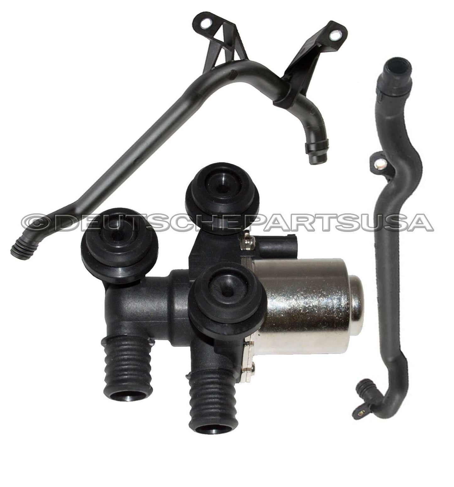 HVAC HEATER CONTROL VALVE SOLENOID + WATER ENGINE INLET COOLANT PIPE BMW E46 - 3