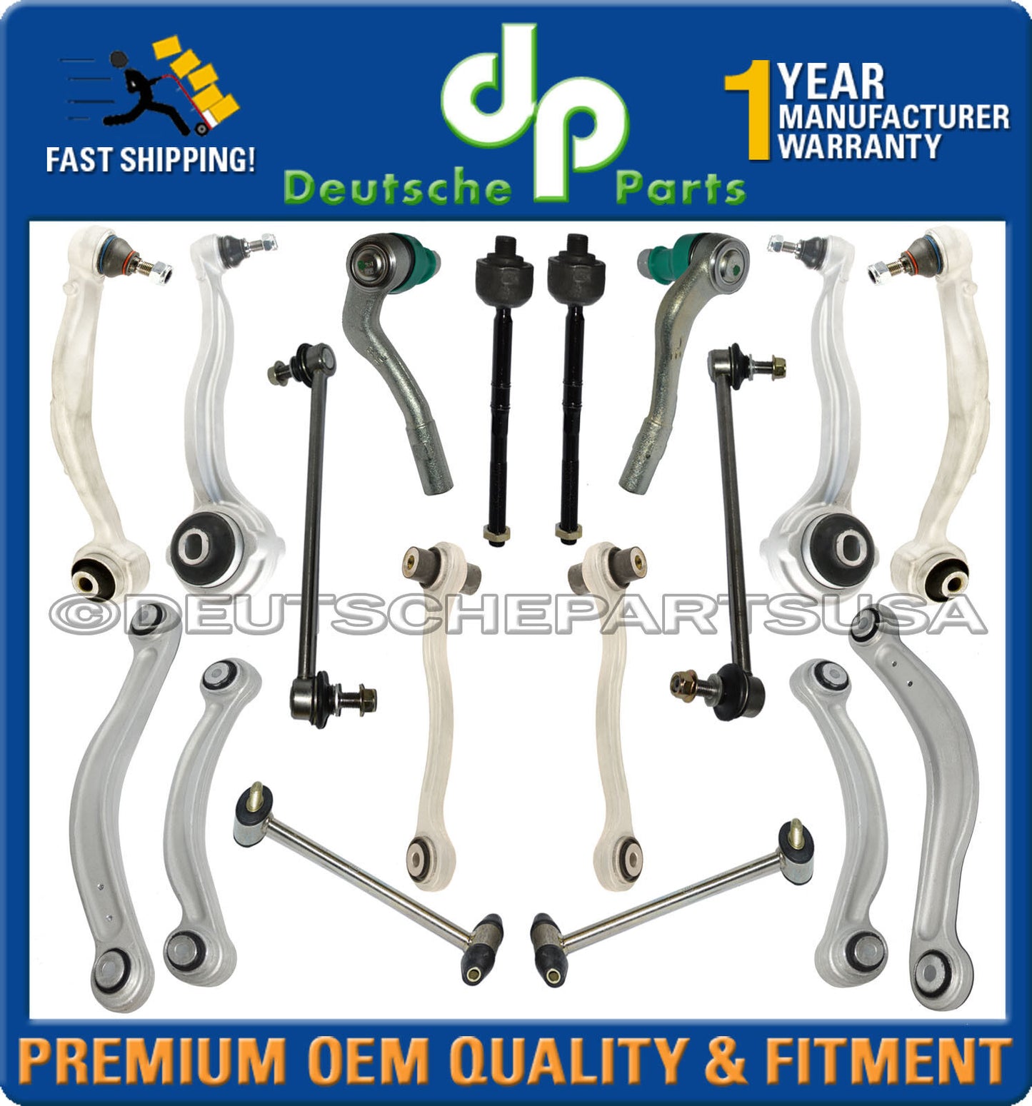 Mercedes W204 FRONT + REAR CONTROL ARMS BALL JOINT JOINTS SUSPENSION KIT 18 - SP