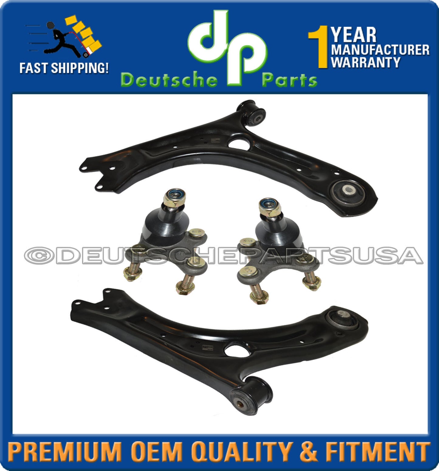 Front LOWER Wishbone Control Arm Arms Ball Joint Joints f VW BEETLE PASSAT SET 4