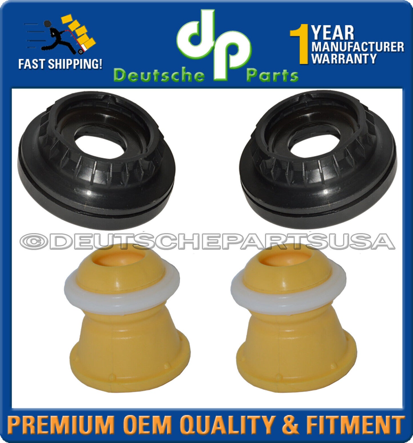 FRONT SUSPENSION STRUT MOUNT BEARING + BUMP STOP LH + RH for JAGUAR X-TYPE SET 4