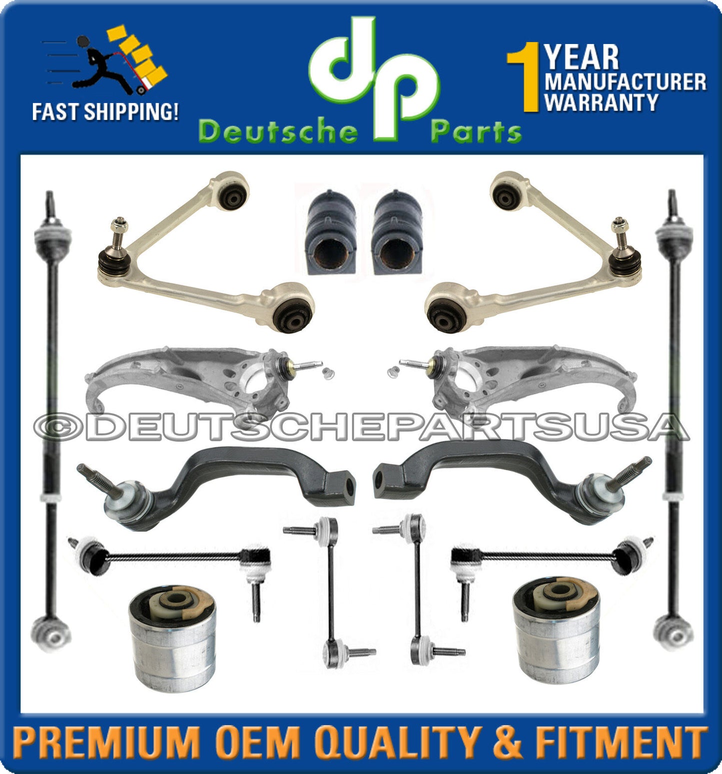 LINCOLN LS UPPER LOWER + FRONT REAR CONTROL ARM BALL JOINT BUSHING TIE ROD 03-06