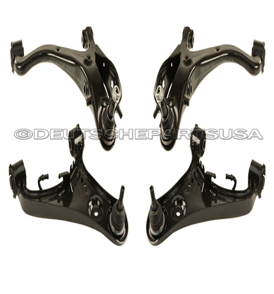 LAND ROVER LR3 FRONT UPPER + LOWER CONTROL ARM ARMS BALL JOINT JOINTS L+R KIT 4