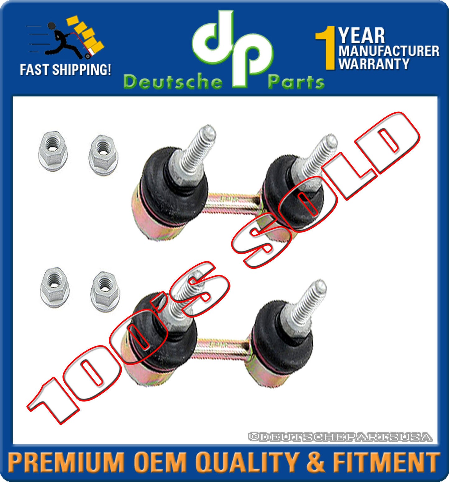 Sway Bar Stabilizer Links Left + Right Pair for BMW E38 REAR 740i 740iL 750iL