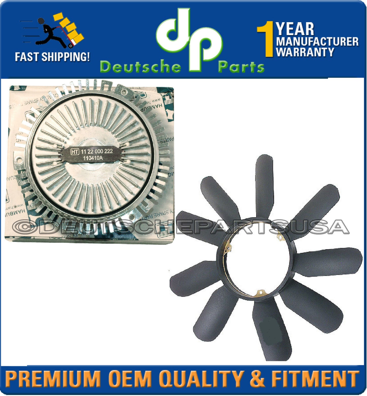 Mercedes W163 ML320 ML350 RADIATOR FAN Clutch + FAN 1122000222 1122000123