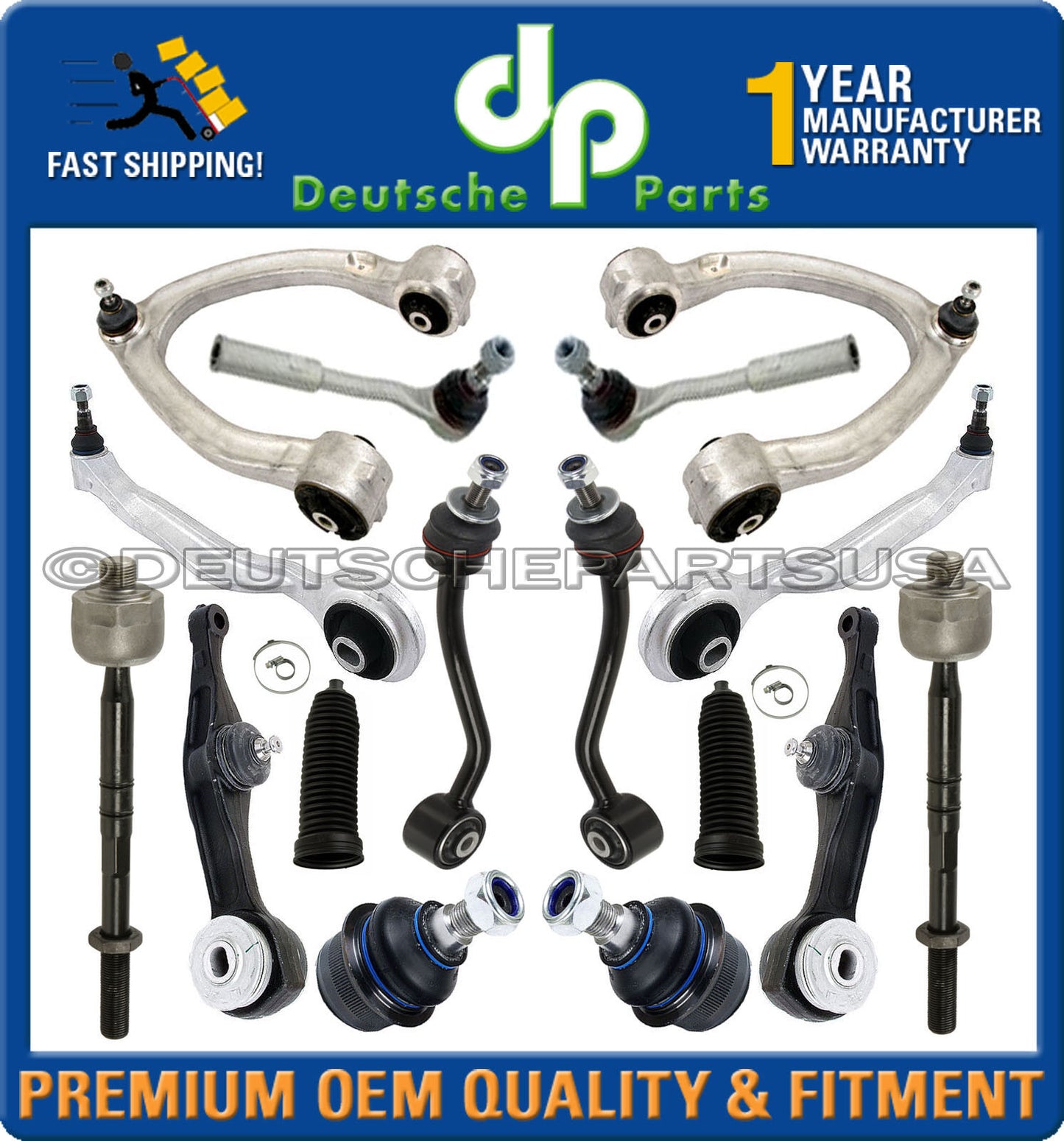 Mercedes W220 S500 S430 Control Arm Ball Joint Sway Bar Links Tie Rod Boot w/ABC