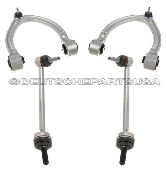 Mercedes W221 W216 4Matic Front UPPER Control Arm Ball Joint Sway Bar link SET 4