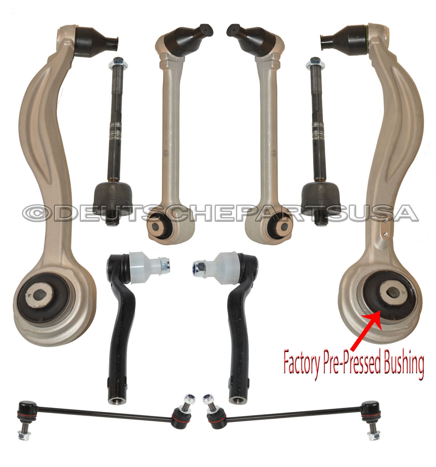 FRONT UPPER + LOWER CONTROL ARM ARMS TIE ROD RODS MERCEDES GLK SUSPENSION KIT 12
