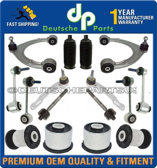 Porsche Panamera Front Upper Lower Control Arm Ball Joint Tie Rod Suspension Kit