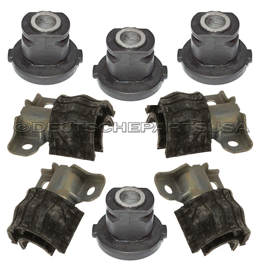 Front SWAY STABILIZER BAR STEERING RACK MOUNT Bushings Mercedes W164 GL ML SET 8