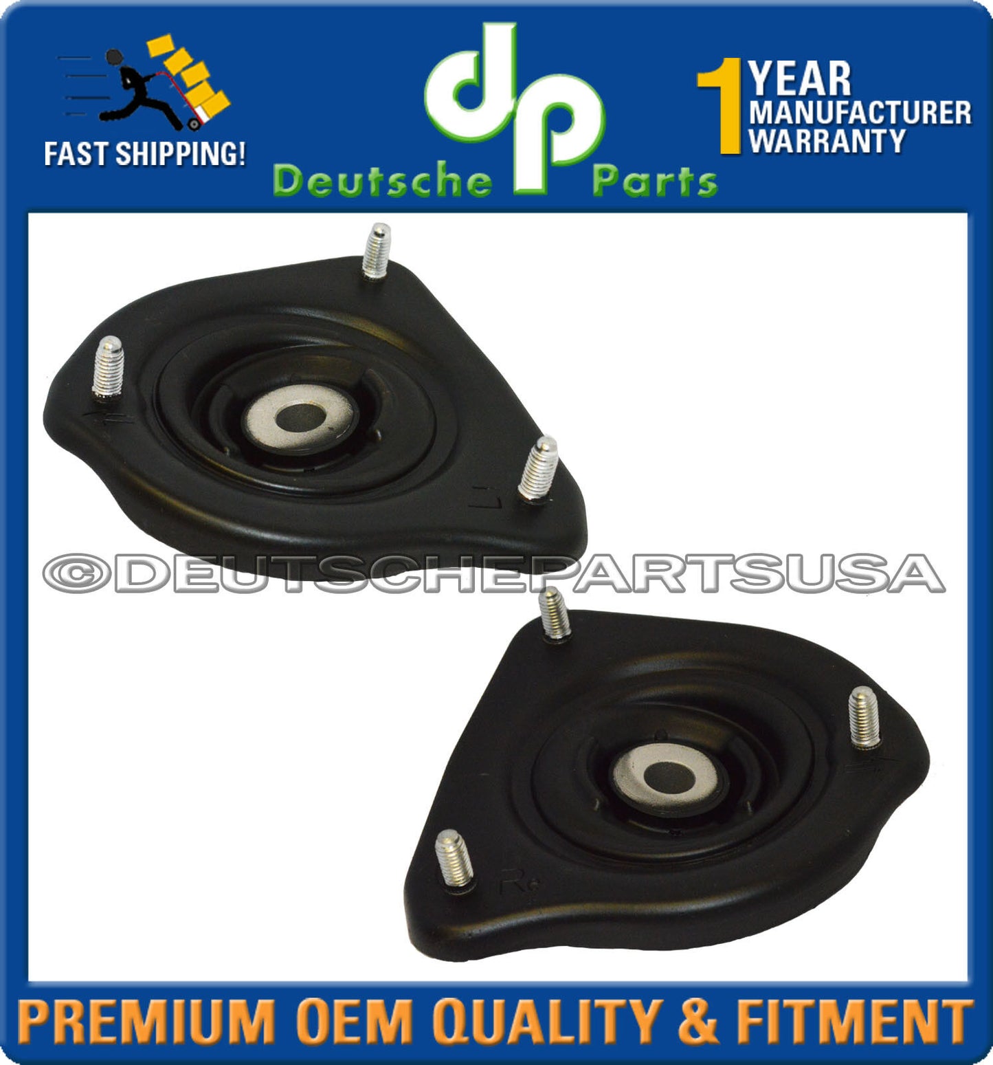 PORSCHE 997 911 C4 4S TURBO FRONT Upper Suspension Strut Shock Mount Mounts SET