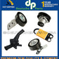 VW 2.5 DRIVE BELT IDLER TENSIONER PULLEY Water Pump Thermostat Cooling Kit Set 5