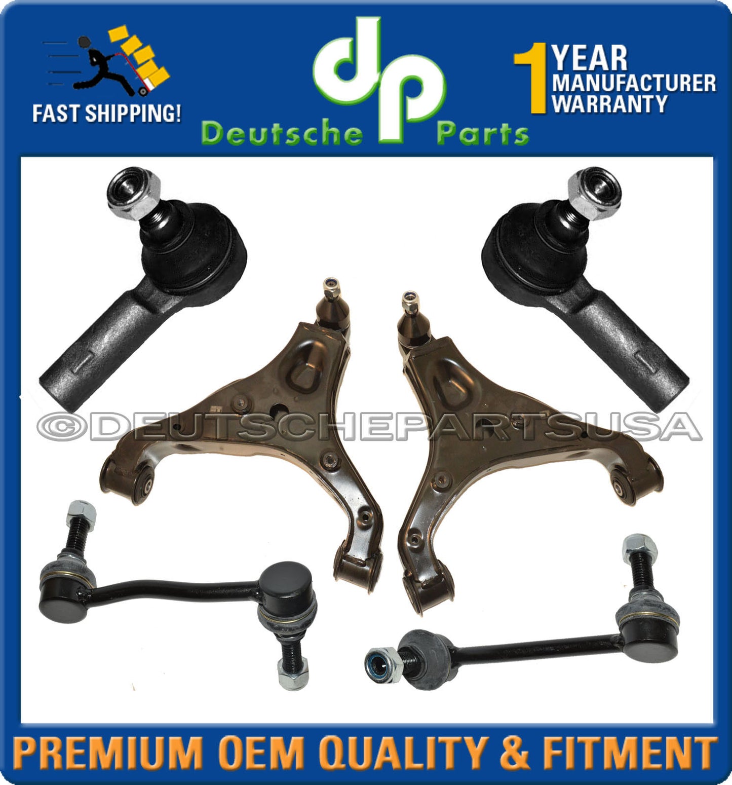 FRONT CONTROL ARM BALL JOINT Tie Rod Sway MERCEDES 906 SPRINTER SUSPENSION Kit 6