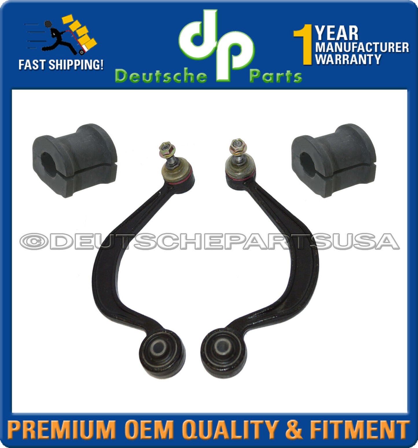 Porsche 911 964 Front Sway Bar Drop Links Bushings LH + RH  Set of 4