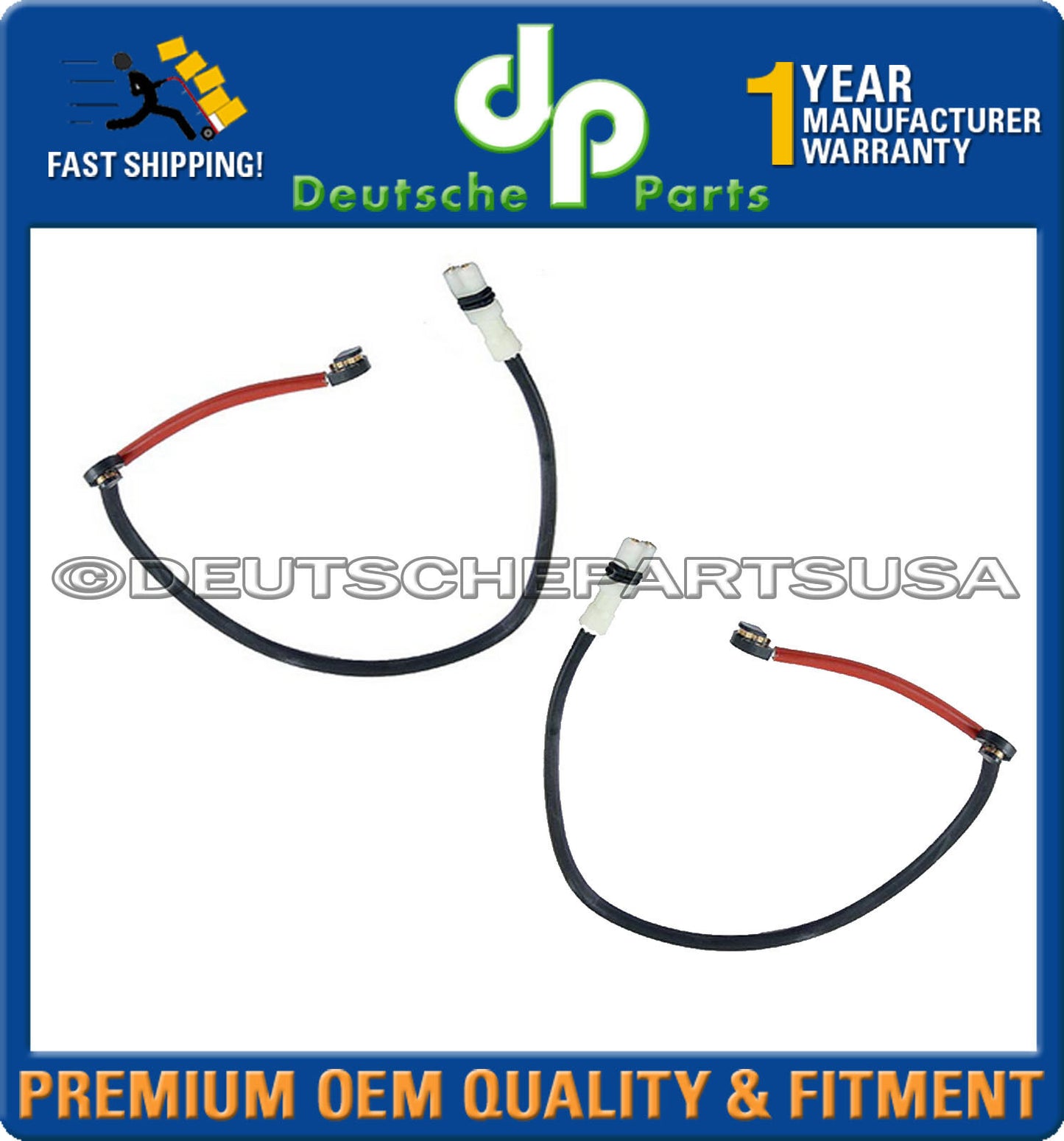 Porsche 911 04-12 Front Brake Pad Sensor Left + Right 997 612 677 00 Set of 2