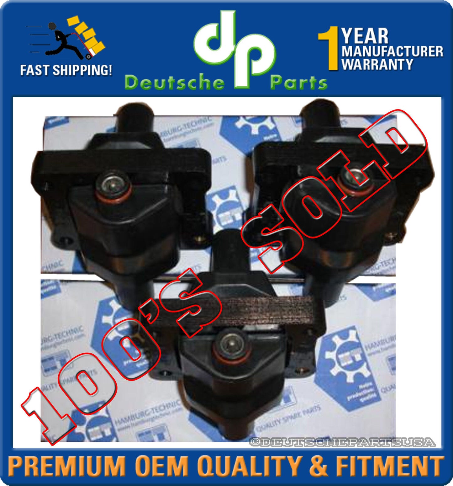 NEW MERCEDES BENZ W202 W210 W140 IGNITION COIL SET 000 158 75 03 / 0001587503