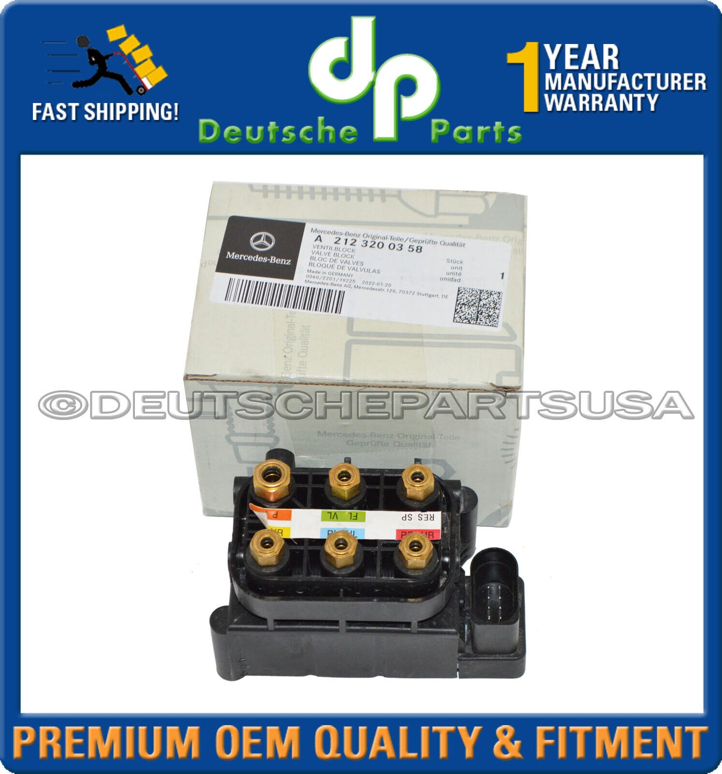 Mercedes Benz GENUINE W164 W166 W221 W251 Pneumatic Suspension Valve 2123200358