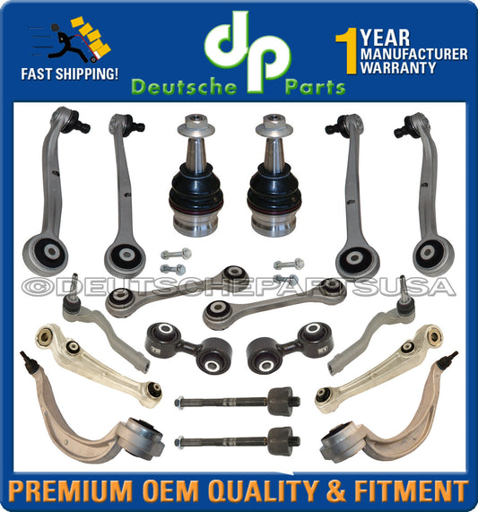 Porsche Macan FR RR UPPER LOWER Control Arm Ball Joint Tie Rod Suspension Kit 18