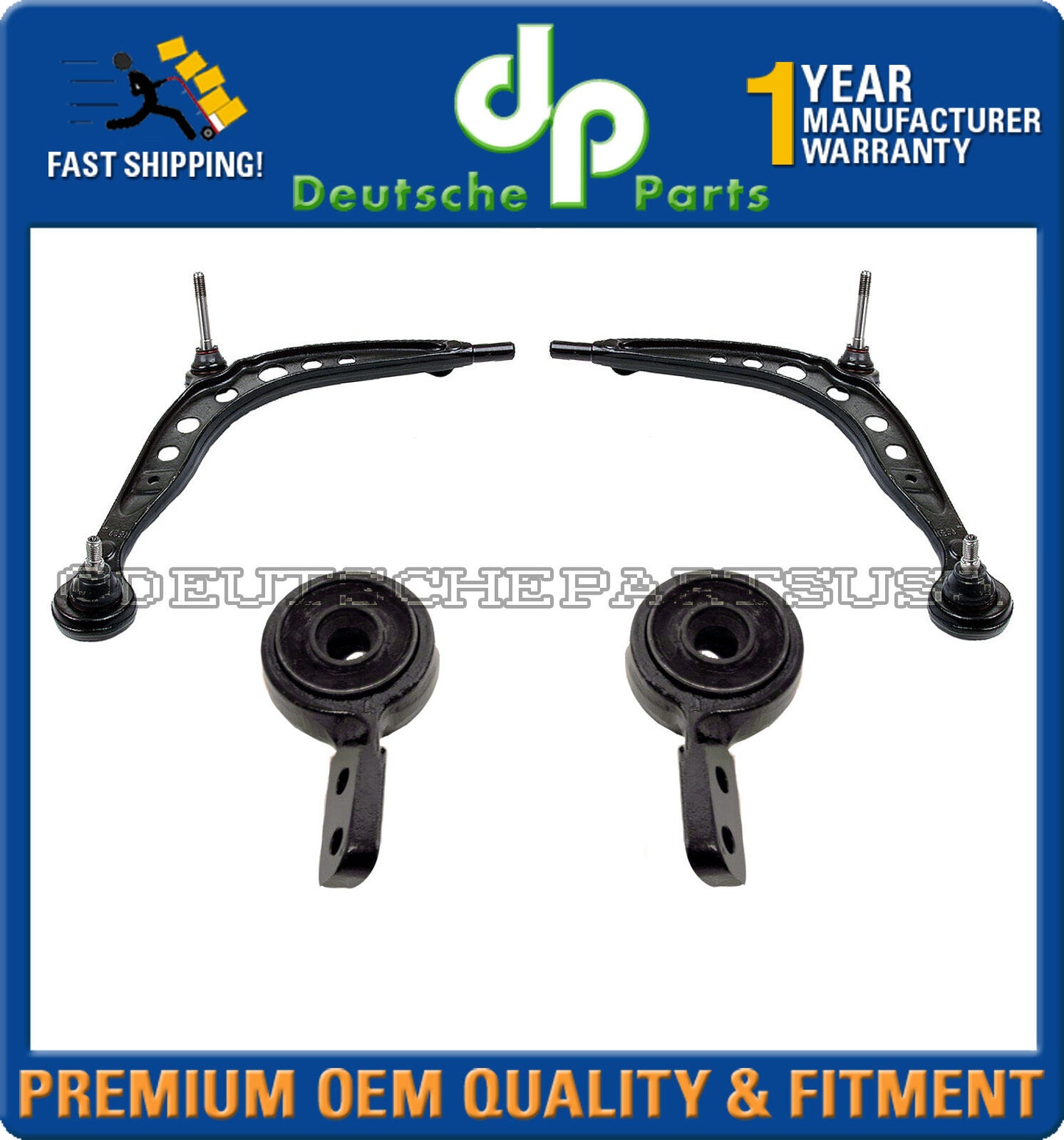 M3 UPGRADE Control Arm Ball Joint SOLID Bushing Bracket RETAINER SET for BMW E30