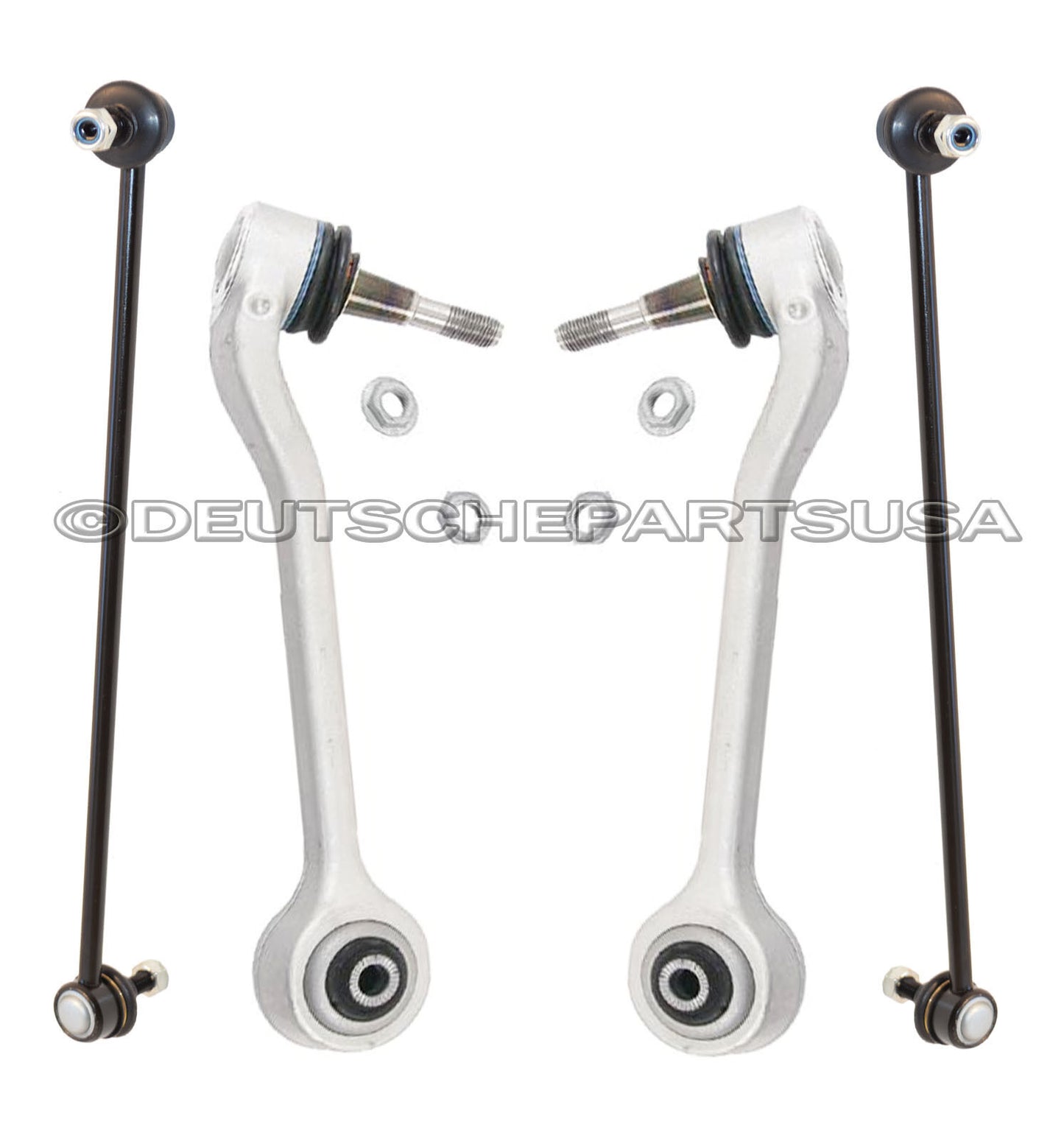 Front Lower Rear Control Arms + Sway Stabilizer Bar Links for BMW E60 Xi  SET 4