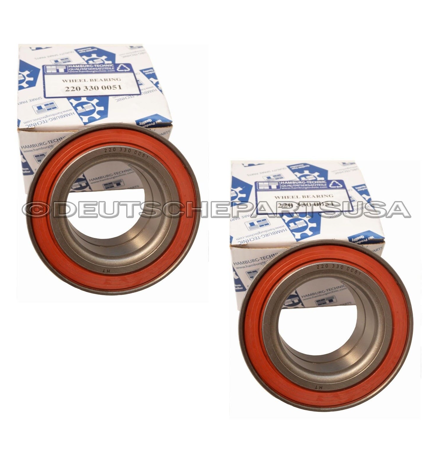 MERCEDES W220 W211 4MATIC FRONT LEFT + RIGHT WHEEL BEARING 2203300051 SET 2