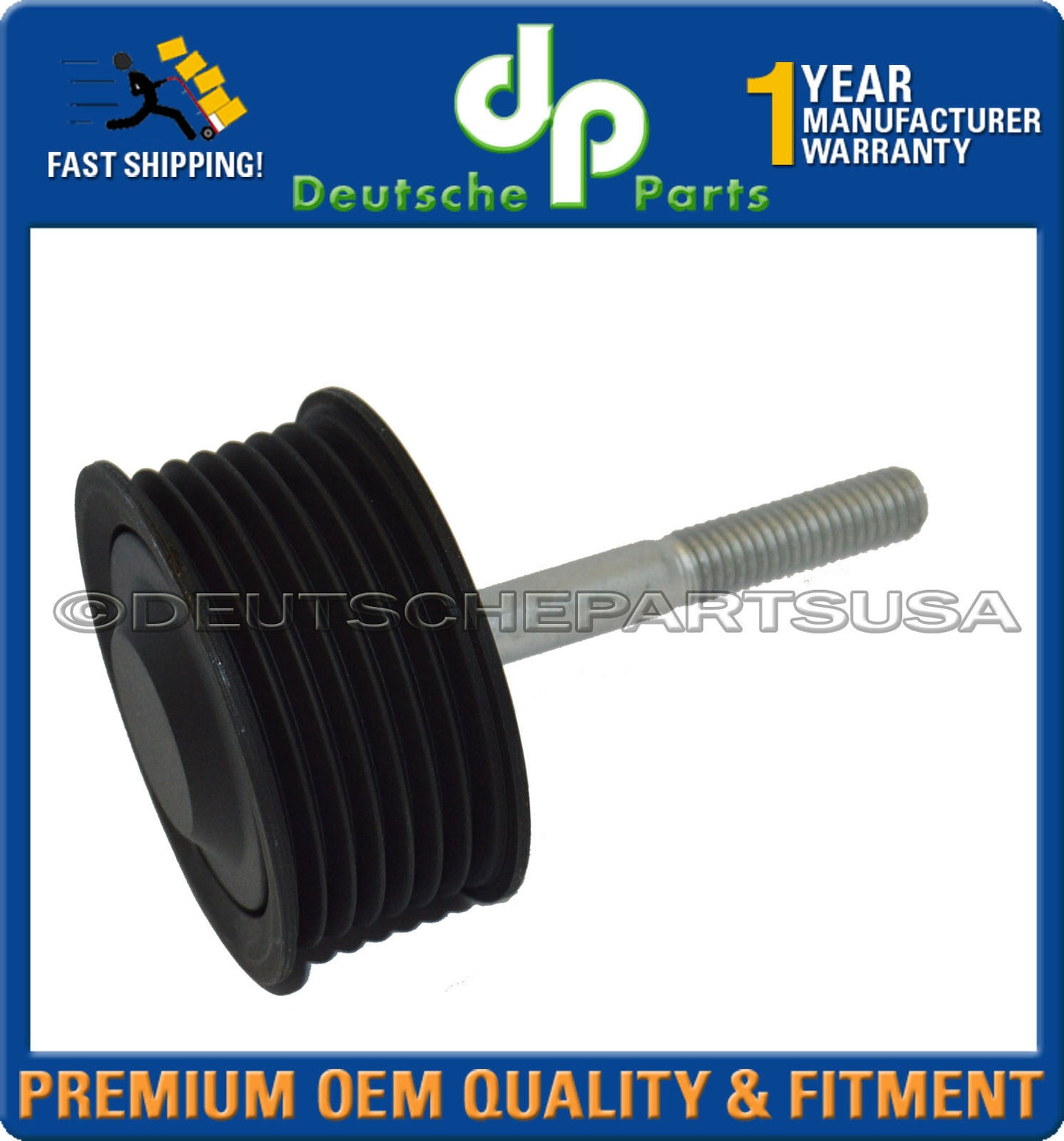 Porsche Cayenne Panamera Drive Belt Idler Pulley Belt Tensioner w/Arm Belt Set 4